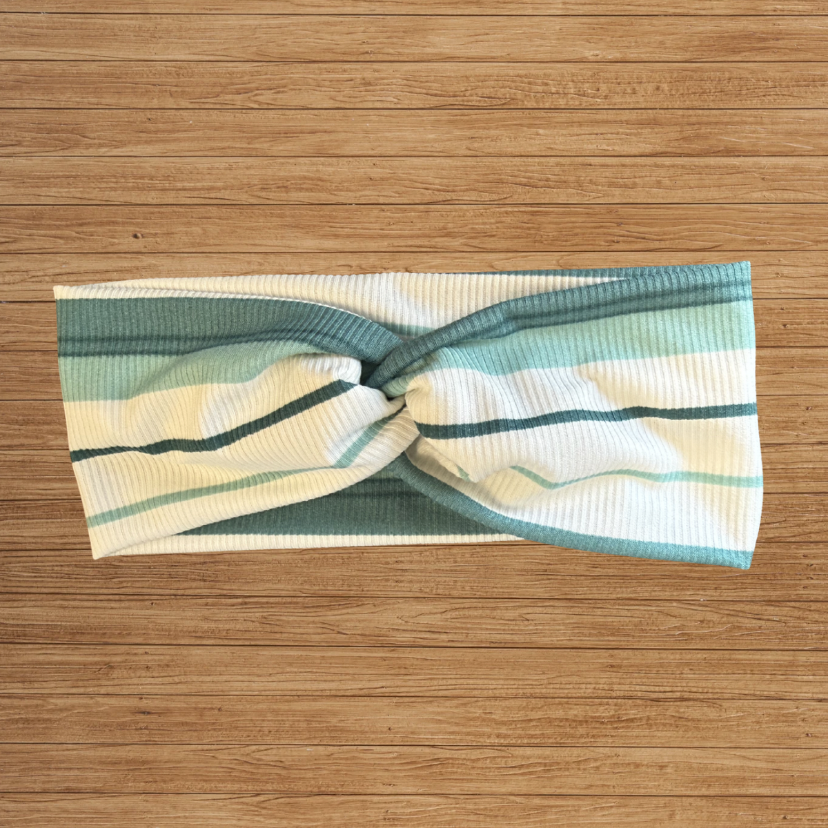 Teal Stripes Twisty- Headband