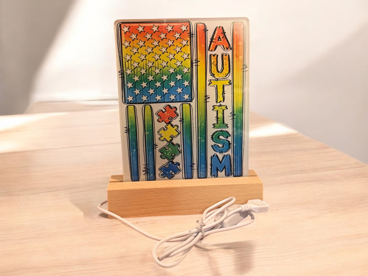 USB Light-Autism Flag