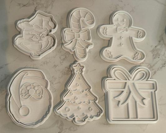 6 Pack Winter Holiday Bundle Cookie Cutters 2.0