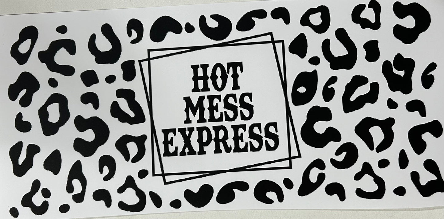 Hot Mess Express (black font)- 16 oz. Libbey Wrap