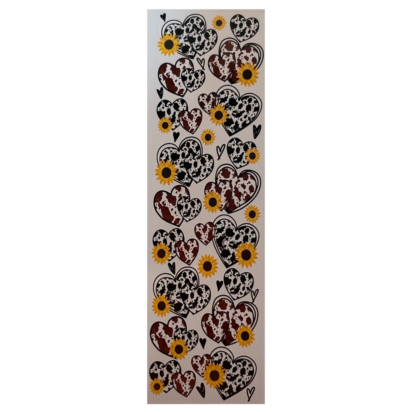 Cow Print Hearts w/ Sunflowers Pen Wrap