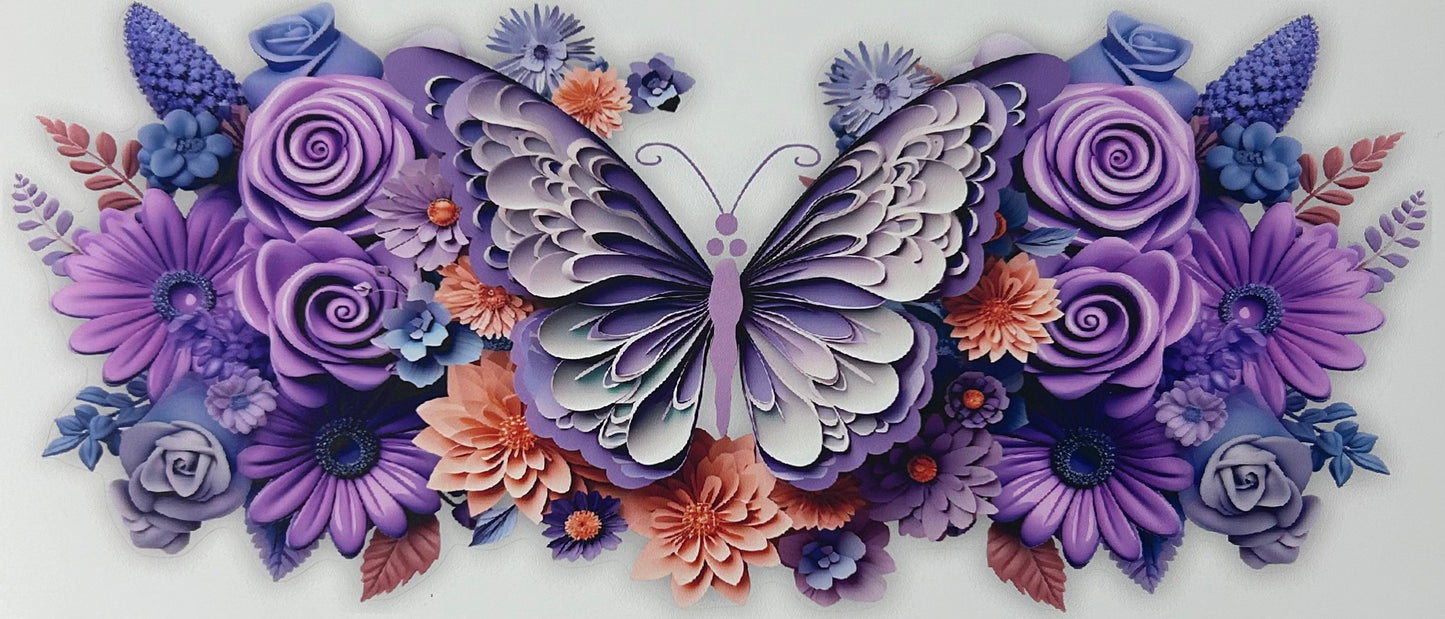 3D Butterfly- 16 oz. Libbey Wrap