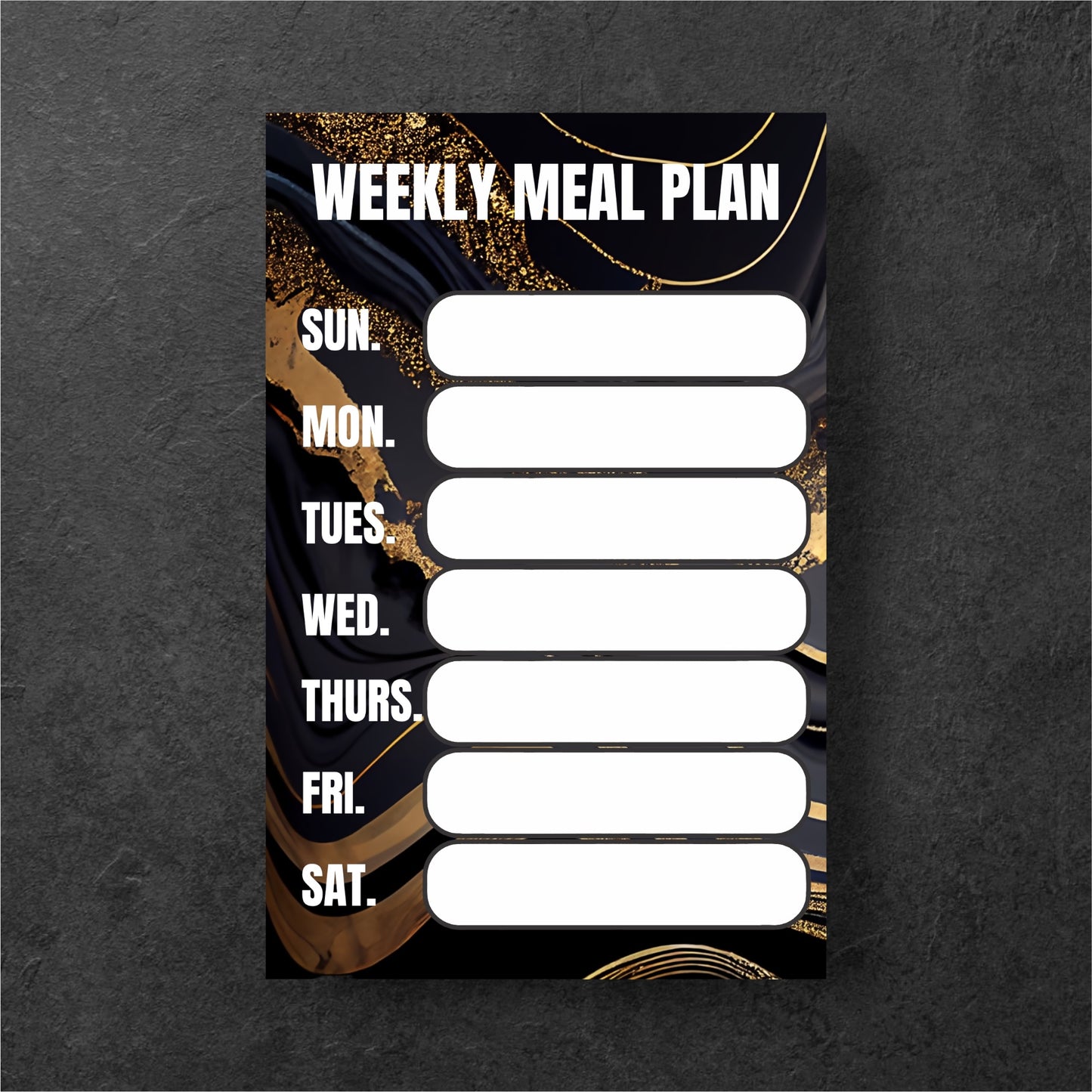 Weekly Meal Prep Notepad- Galaxy