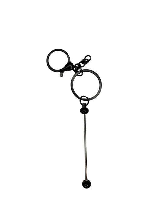 Beadable Keychain- Black