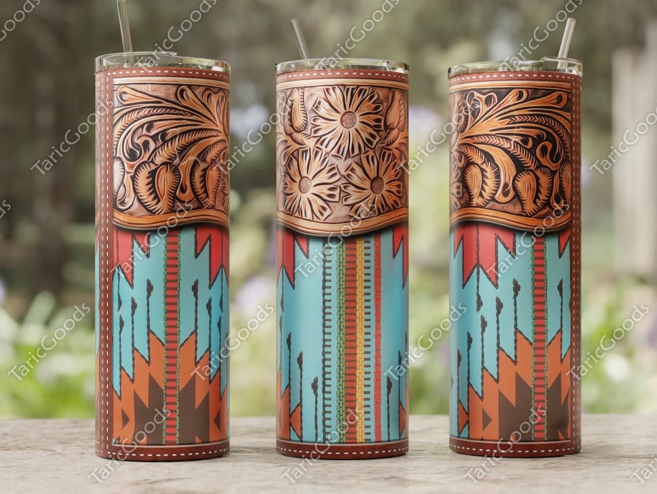 Western Leather Tumbler