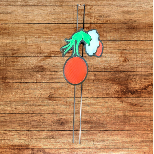 Green Hand Straw Topper