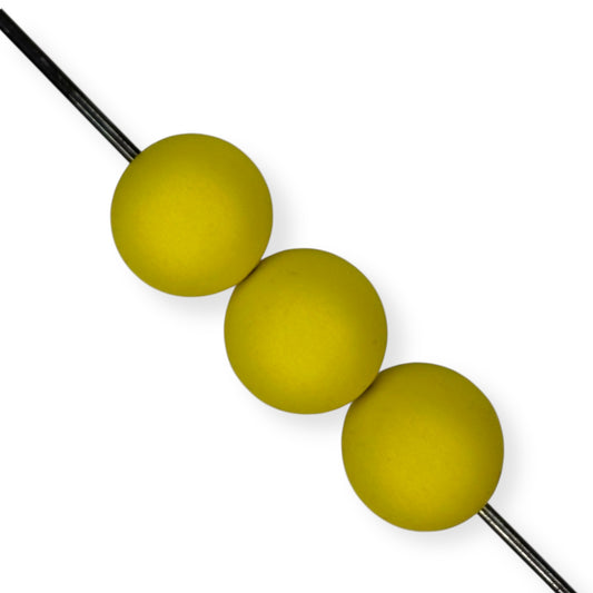 Yellow- 15mm Silicone Beads (25 pack)