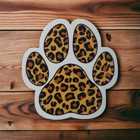 Leopard Paw Print Sticker