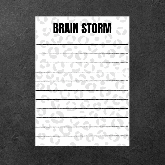 Brain Storm Notepad- Leopard