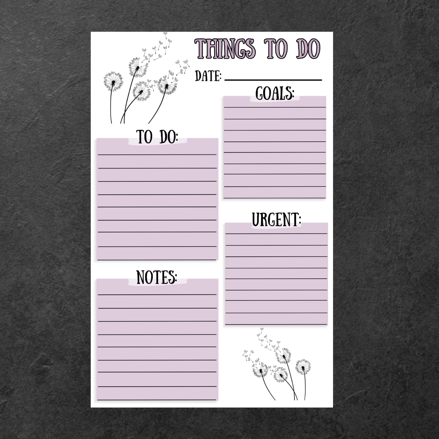 Things To Do Notepad