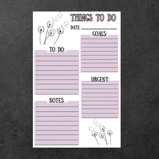 Things To Do Notepad