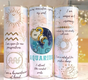 Zodiac Tumbler- Aquarius