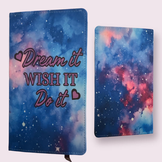 Dream It- Small Faux Leather Notebook