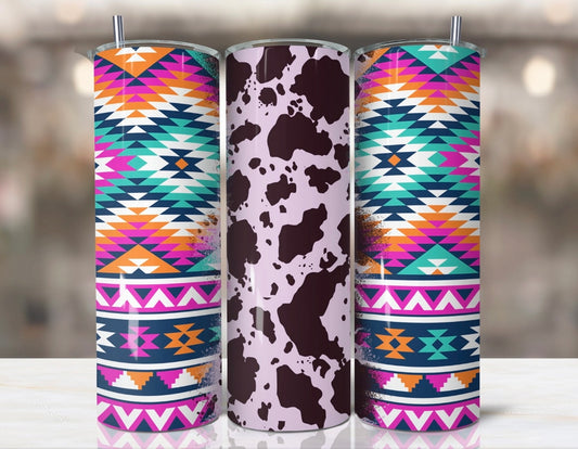 Aztec Cow Tumbler