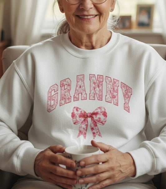 Granny with Bow Transfer