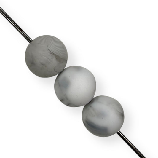 Marble- 15mm Silicone Beads (25 pack)