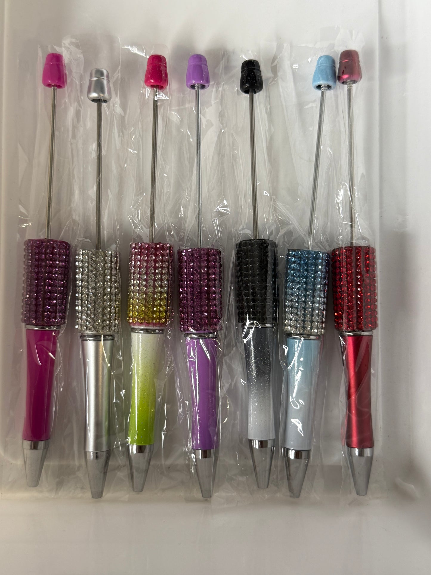 Mix Bag of Rhinestone Beadable Pens (7 pack)