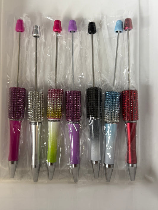 Mix Bag of Rhinestone Beadable Pens (7 pack)