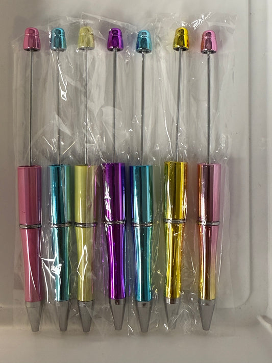 Mix Bag of Chrome Beadable Pens (7 pack)