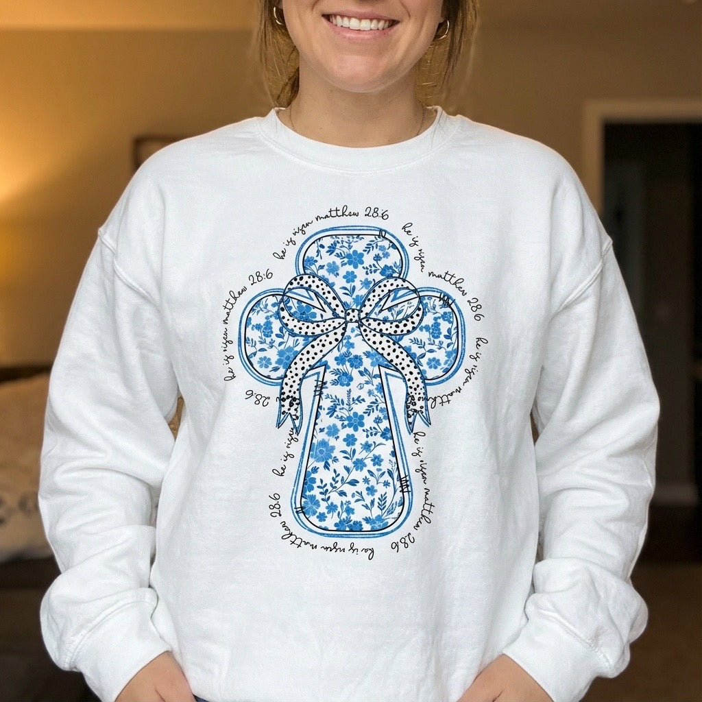 Floral Cross Transfer