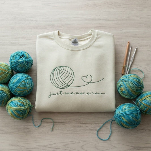 Just One More Row Heart Apparel