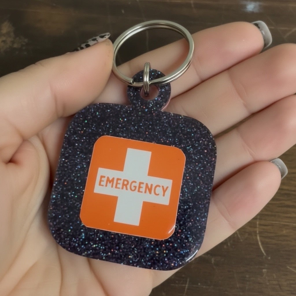 QR Keychain- Emergency