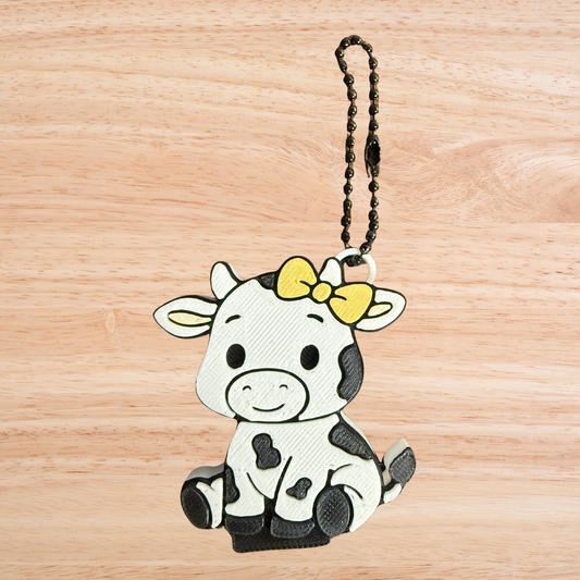 Can Tab Opener Keychain- Cow