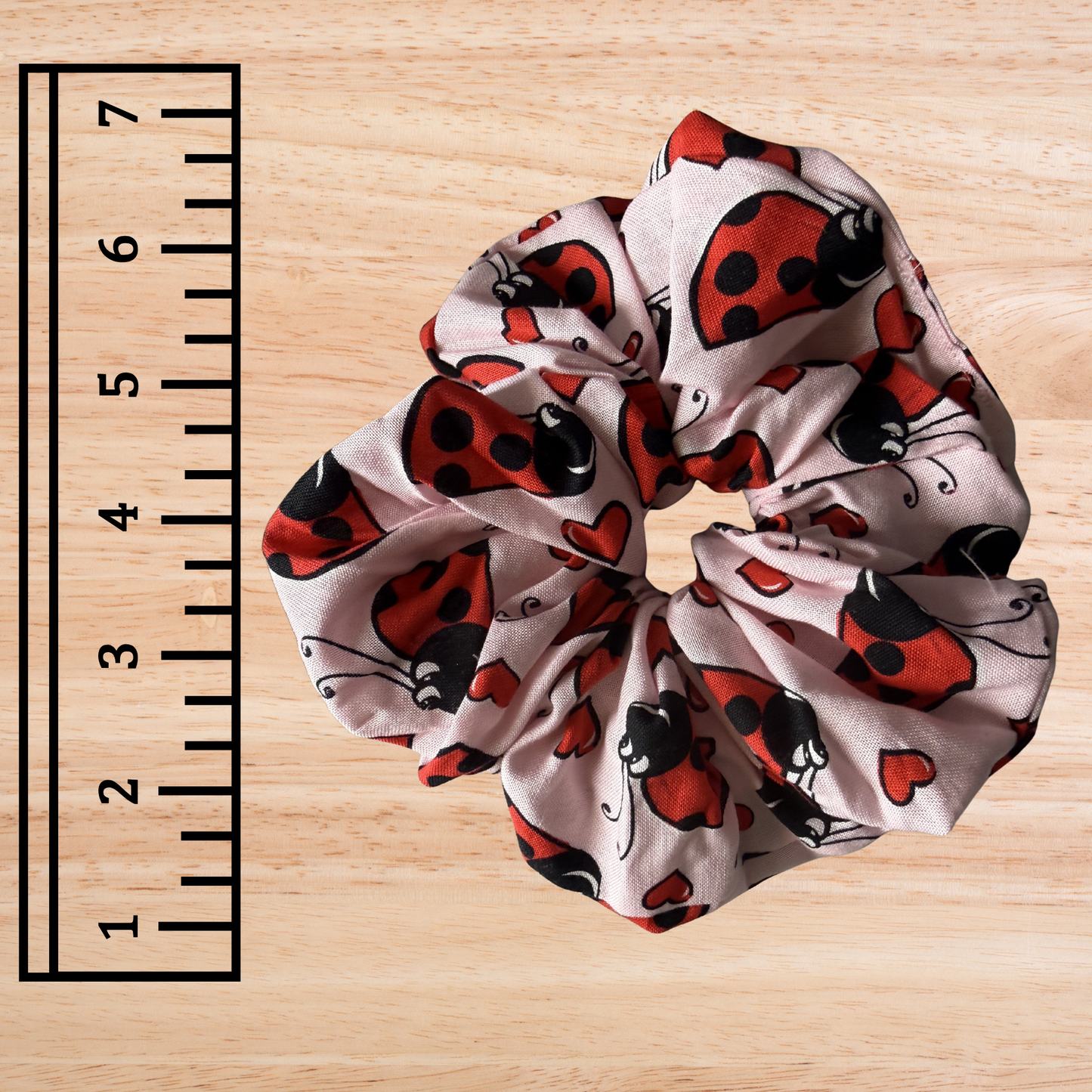 Lady Bug- Jumbo Scrunchie