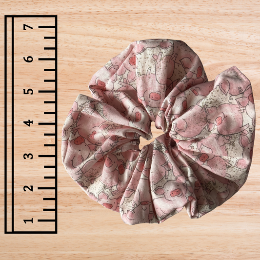 Messy Pig- Jumbo Scrunchie