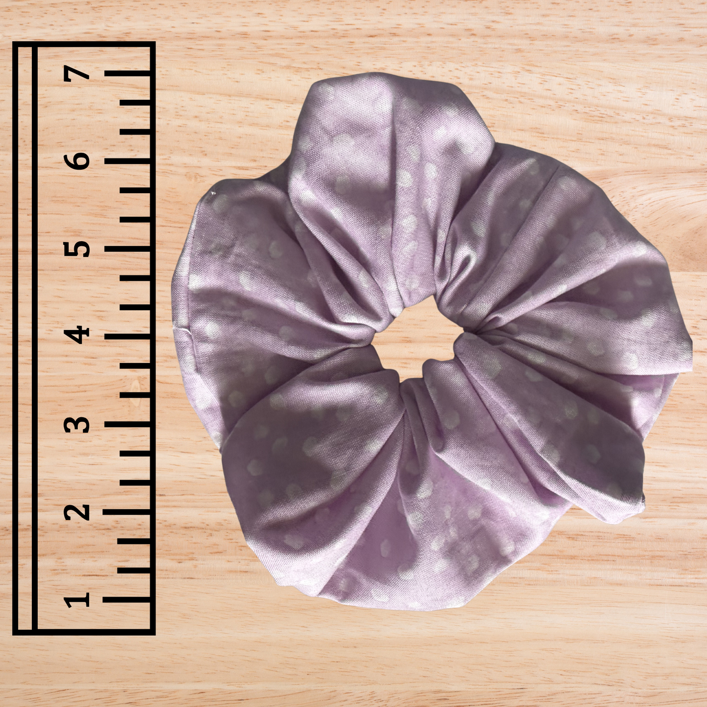 Light Purple with PolkaDots- Jumbo Scrunchie
