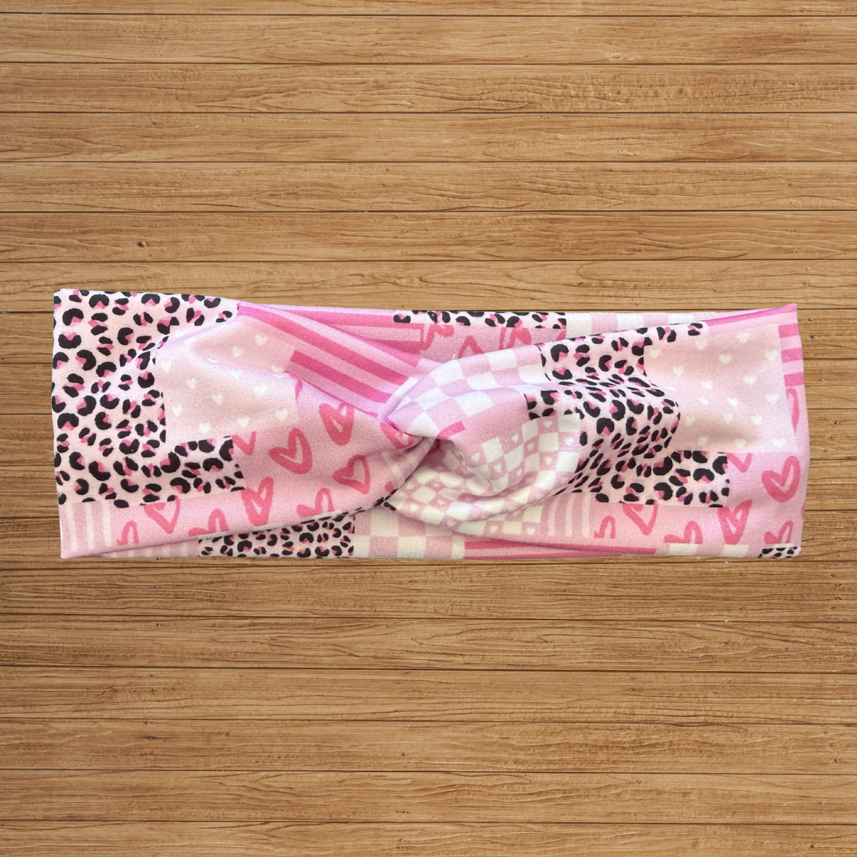 Pink Multi Pattern Twisty- Headband