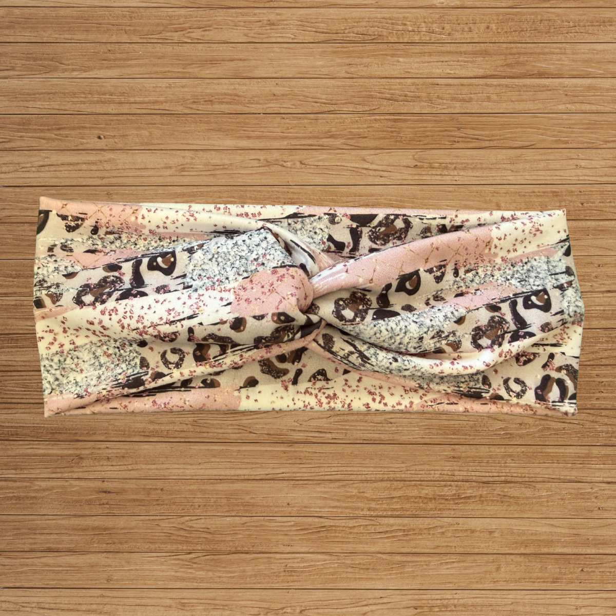 Leopard Brush & Glitter Twisty- Headband