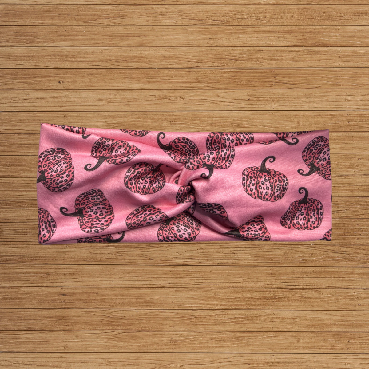 Pink Leopard Pumpkin Twisty- Headband