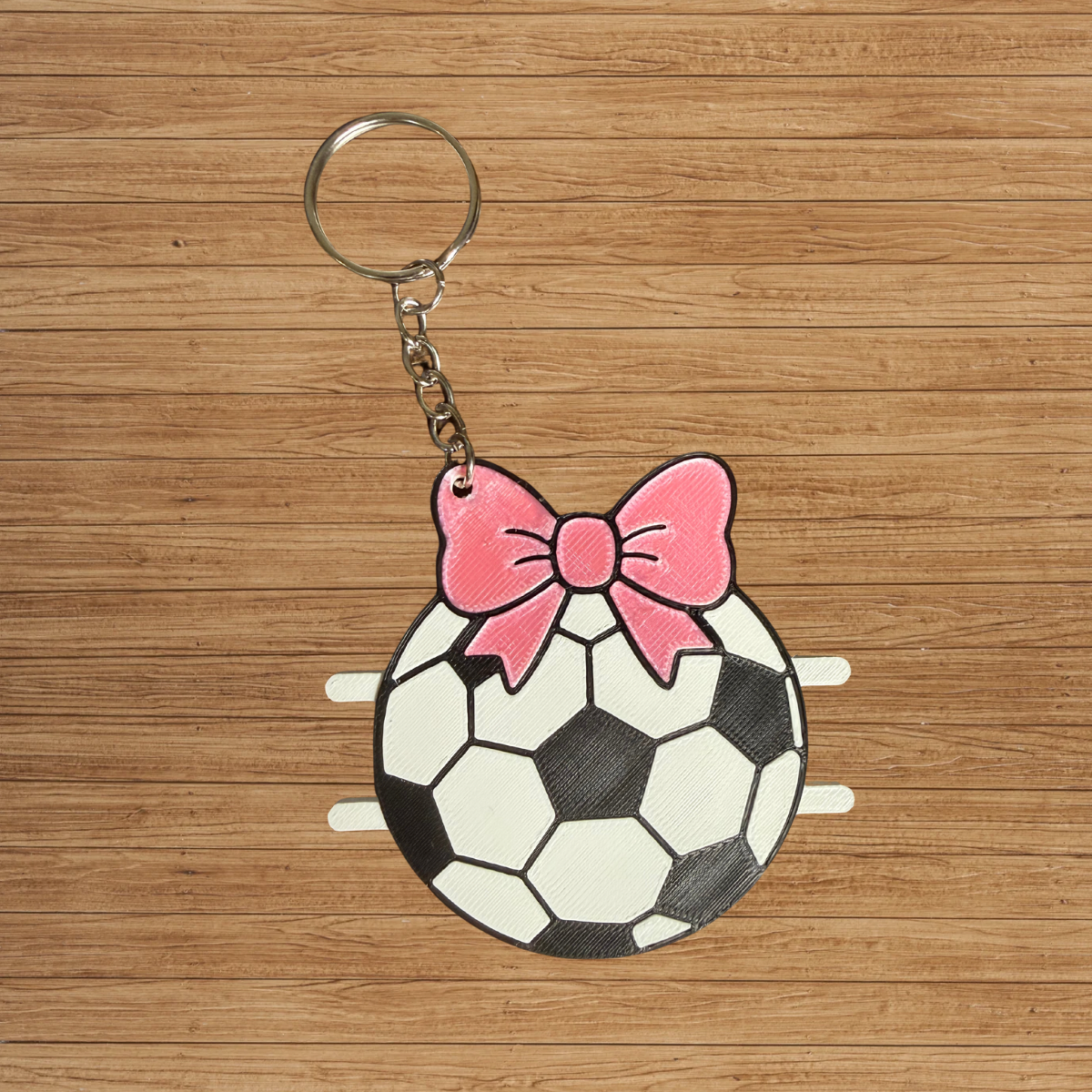 Flat Hair Tie Holder Keychain