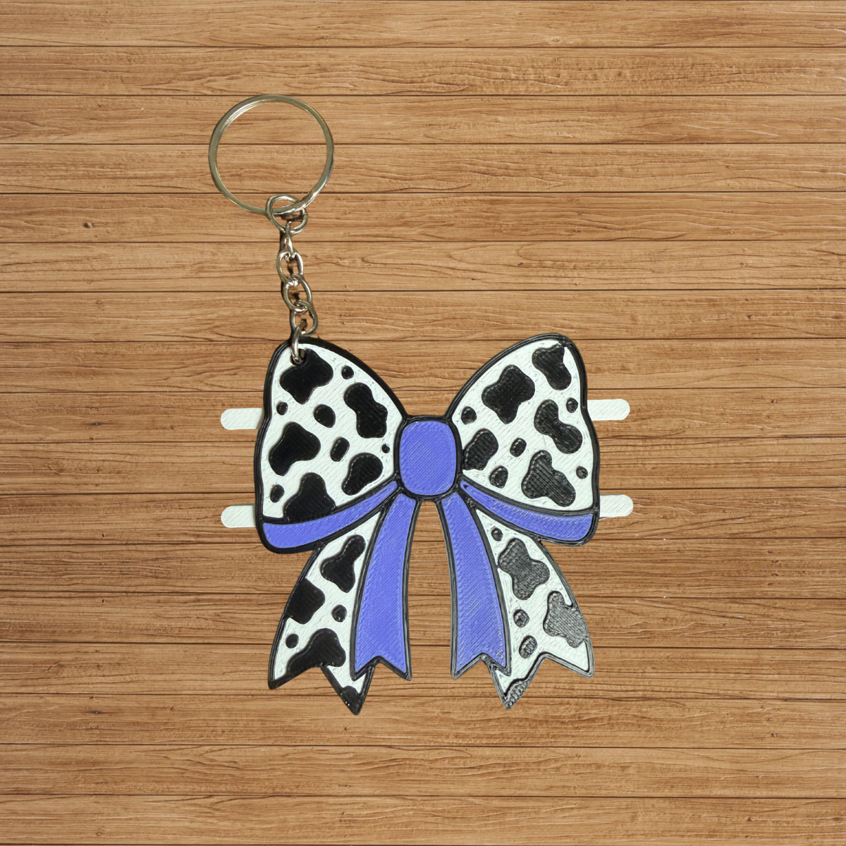 Flat Hair Tie Holder Keychain