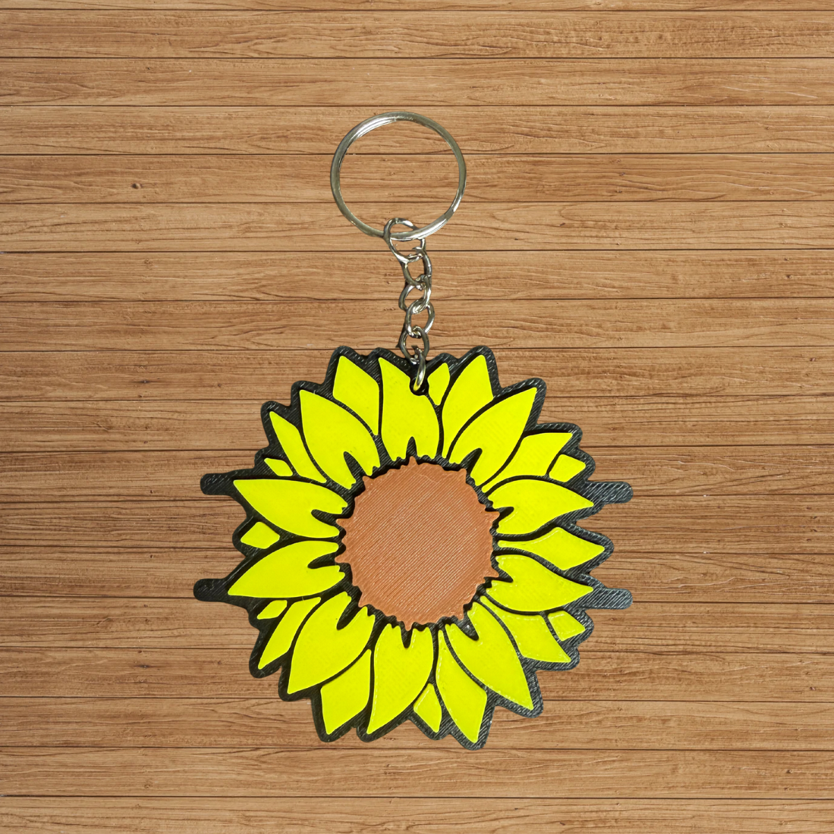 Flat Hair Tie Holder Keychain