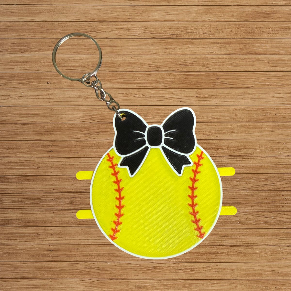Flat Hair Tie Holder Keychain