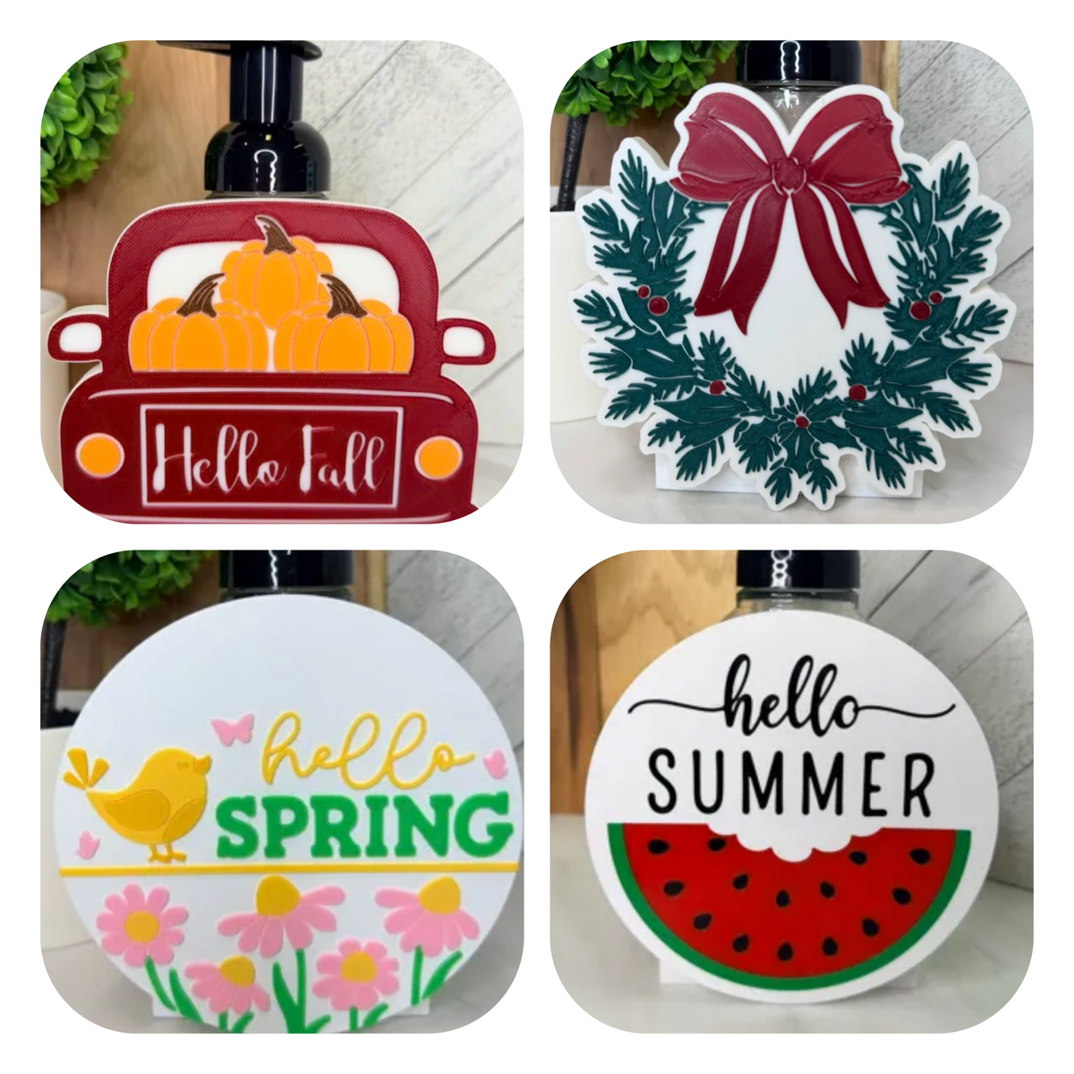 4 Pack Interchangeable Front Plate Soap Holder