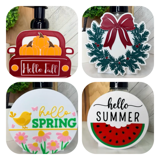 4 Pack Interchangeable Front Plate Soap Holder