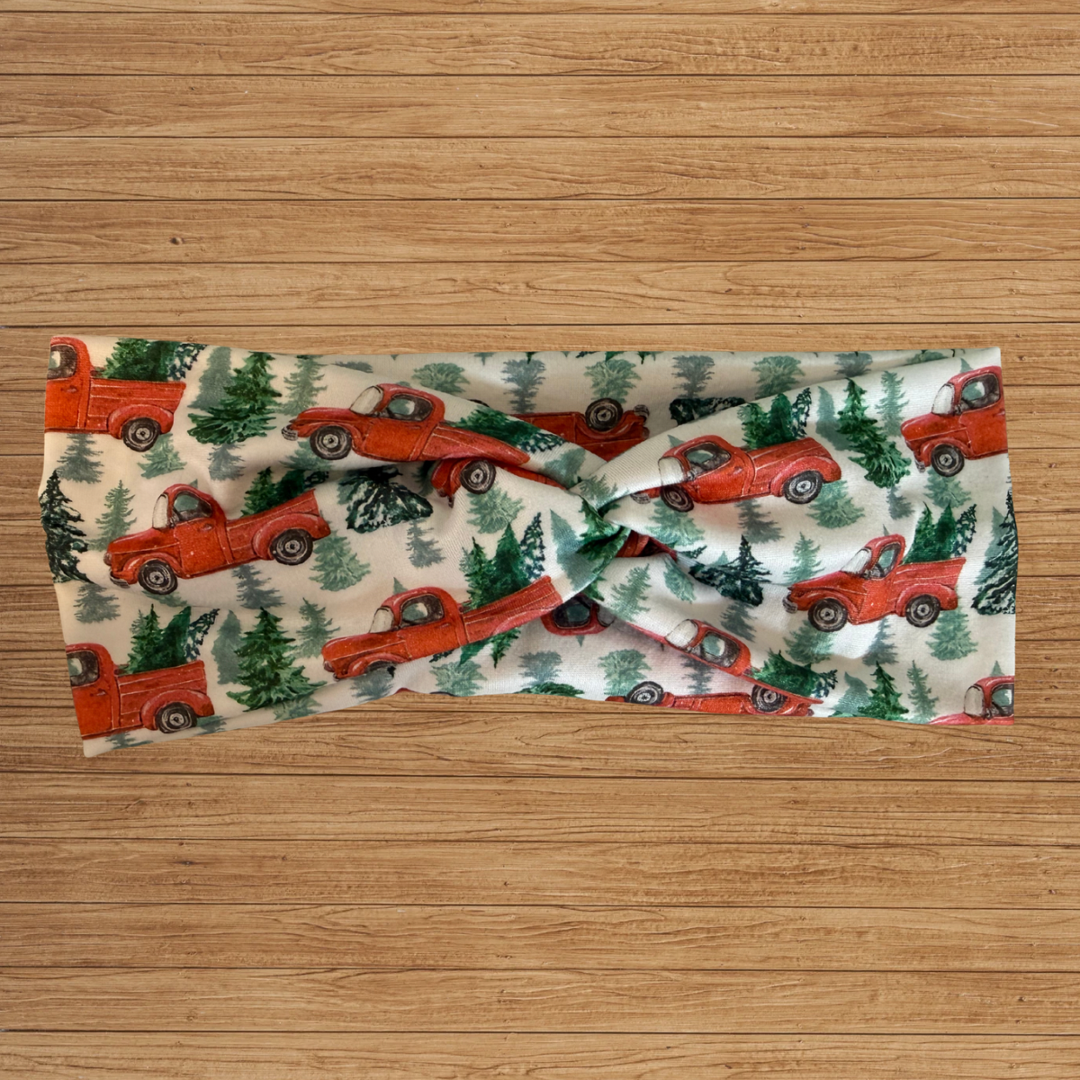Red Truck & Trees Twisty- Headband
