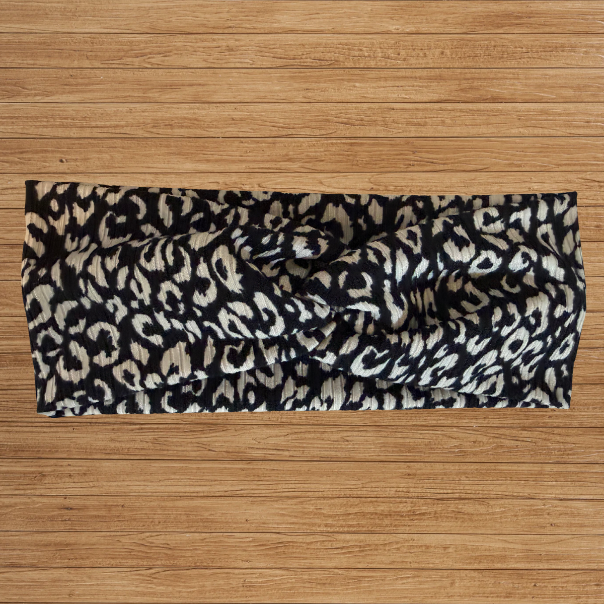 Black & White Leopard Twisty- Headband