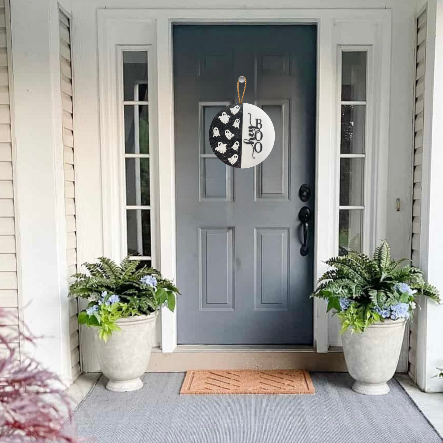 Hey Boo Door Sign- 10 Inch