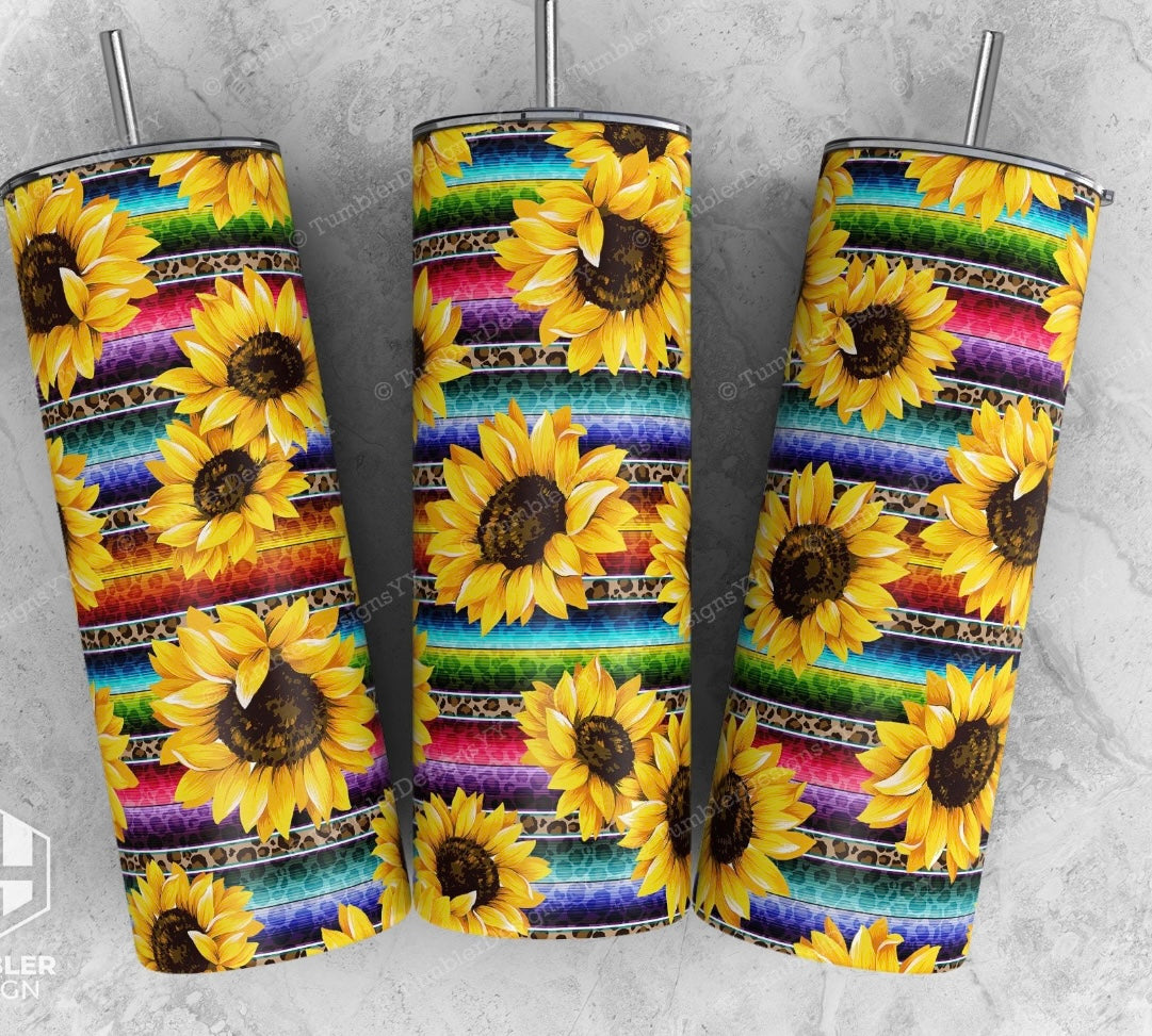 Sunflower Serape Tumbler