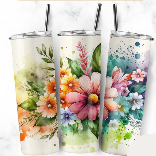 Splash of Flowers Tumbler