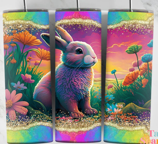 Colorful Easter Bunny Tumbler