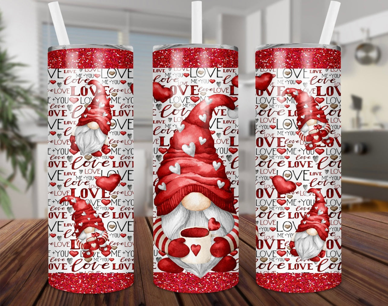 Valentines Gnome Tumbler