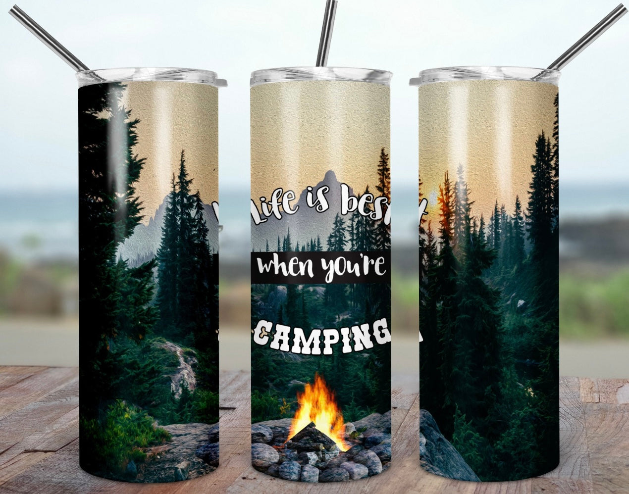 Life is Best When You’re Camping Tumbler