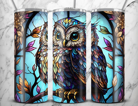 Stain Glass Owl Tumbler