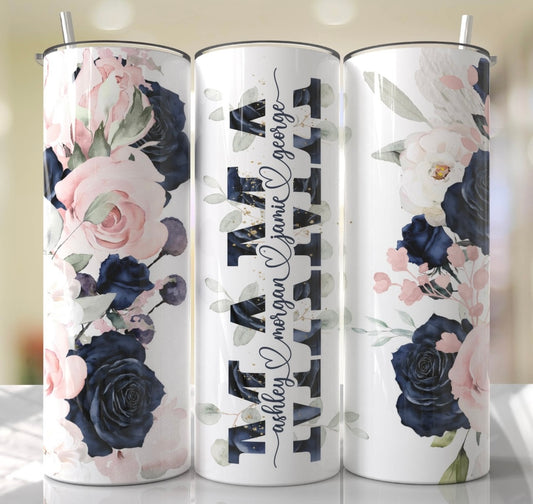 Floral MAMA - Add Name Tumbler