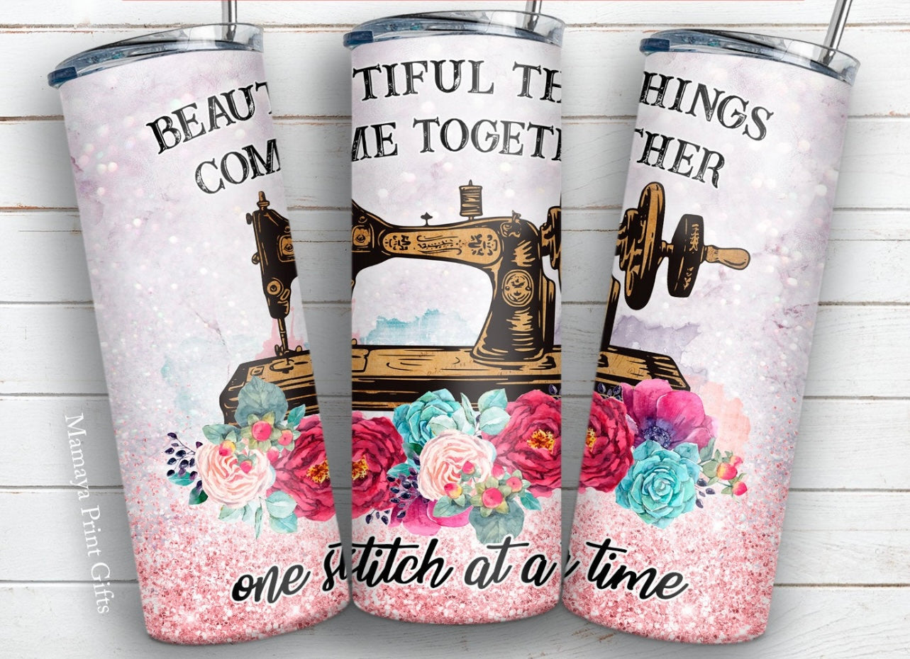 One Stitch at a Time Tumbler